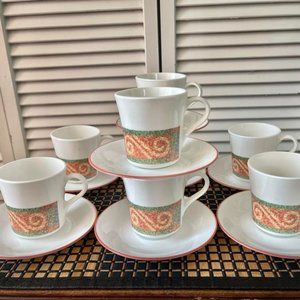 Correlle cups and saucers - vintage design